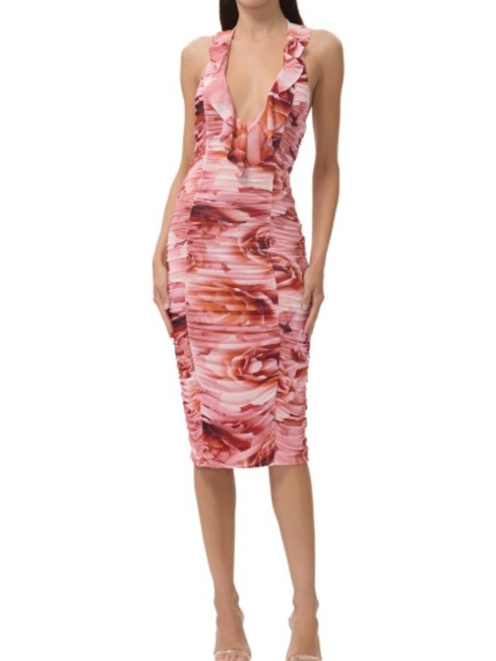 AFRM Balmer Ruched Halter Dress BNWT
